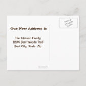 Carte Postale Faire-part Changement d'adresse du sentier de la forêt boisée (Dos)