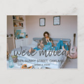 Carte Postale Faire-part changement d'adresse hipster moderne (Devant)