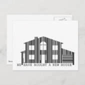 Carte Postale Faire-part Changement d'adresse idée : Acheté un code-barres  (Devant / Derrière)