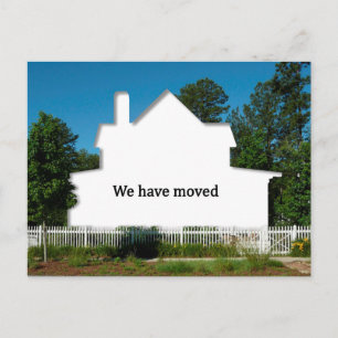 Carte Postale Faire-part Changement d'adresse idée : Nous avons bougé,