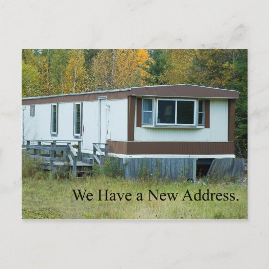 Carte Postale Faire-part Changement d'adresse - Mobile Home (Devant)
