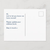 Carte Postale Faire-part Changement d'adresse moderne (Dos)