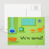 Carte Postale Faire-part Changement d'adresse moderne de la moitié du (Devant / Derrière)