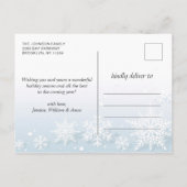 Carte Postale Faire-part Changement d'adresse Noël Fêtes rustiques (Dos)