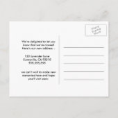 Carte Postale Faire-part Changement d'adresse nous avons déménagé (Dos)