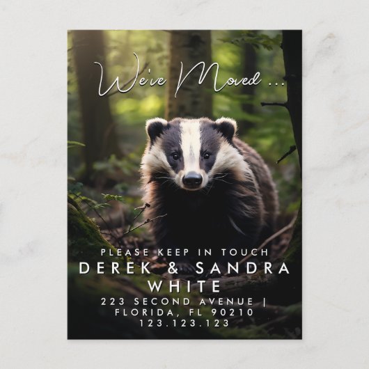 Carte Postale Faire-part Changement d'adresse nous avons déménagé (Devant)