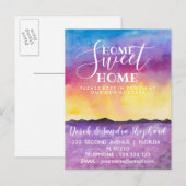 Carte Postale Faire-part Changement d'adresse nous avons déménagé champs de (Devant / Derrière)