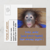 Carte Postale Faire-part Changement d'adresse - Nouvelle adresse (Devant / Derrière)