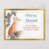 Carte Postale Faire-part Changement d'adresse Or Nous avons déménagé Vacanc (Devant)