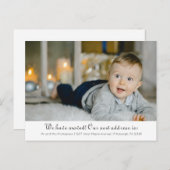 Carte Postale Faire-part Changement d'adresse Photo classique avec message (Devant / Derrière)