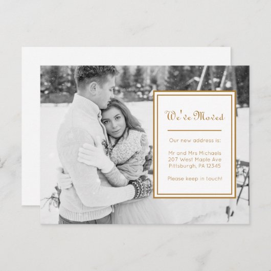 Carte Postale Faire-part Changement d'adresse Photo classique avec message (Devant / Derrière)