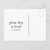 Carte Postale Faire-part Changement d'adresse photo simple et élégant (Dos)