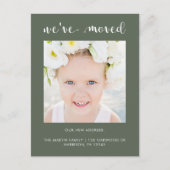 Carte Postale Faire-part Changement d'adresse photo simple et élégant (Devant)