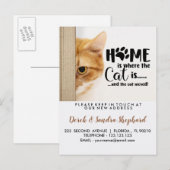 Carte Postale Faire-part Changement d'adresse que nous avons déplacé avec a (Devant / Derrière)