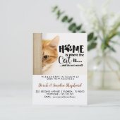 Carte Postale Faire-part Changement d'adresse que nous avons déplacé avec a (Debout devant)