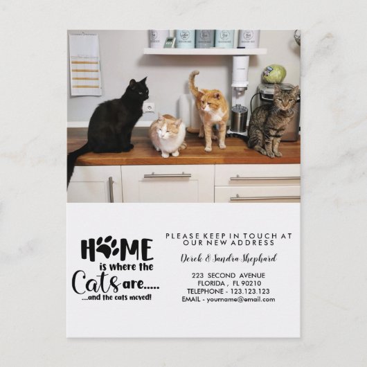 Carte Postale Faire-part Changement d'adresse que nous avons déplacé avec a (Devant)