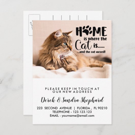 Carte Postale Faire-part Changement d'adresse que nous avons déplacé avec c (Devant / Derrière)