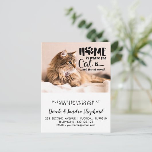 Carte Postale Faire-part Changement d'adresse que nous avons déplacé avec c (Debout devant)