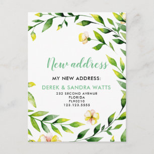 Carte Postale Faire-part Changement d'adresse que nous avons déplacé botani