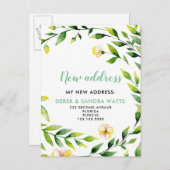 Carte Postale Faire-part Changement d'adresse que nous avons déplacé botani (Devant / Derrière)