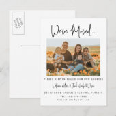 Carte Postale Faire-part Changement d'adresse que nous avons déplacé la pho (Devant / Derrière)