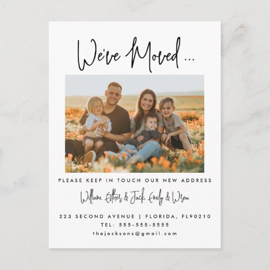 Carte Postale Faire-part Changement d'adresse que nous avons déplacé la pho (Devant)