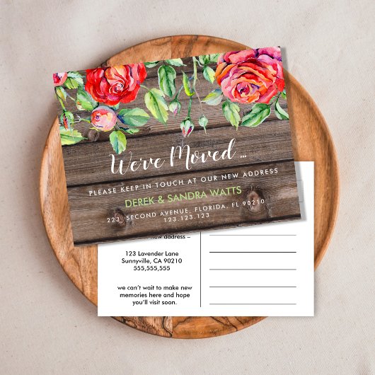 Carte Postale Faire-part Changement d'adresse que nous avons déplacé maison