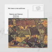 Carte Postale Faire-part Changement d'adresse - Schiele Yellow CI, 1914 (Devant / Derrière)