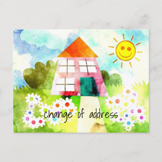 Carte Postale Faire-part Changement d'adresse Sunny House (Devant)