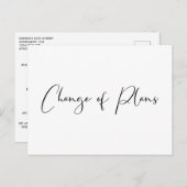 Carte Postale Faire-part Changement de date de mariage Report des plans Noi (Devant / Derrière)