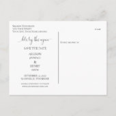 Carte Postale Faire-part Changement de date de verdure Enregistrez la date (Dos)