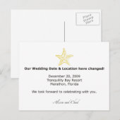 Carte Postale Faire-part Changement de date pour Alison (Devant / Derrière)