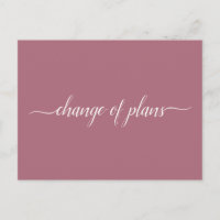 Changement de plan Mariage Annulé Rose reporté