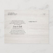 CARTE POSTALE FAIRE-PART CHANGEMENT DE PLAN MARIAGE POSTPONEMENT MASON JAR (Dos)