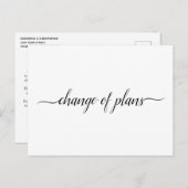 Carte Postale Faire-part Changement de plans Mariage Annulation Report (Devant / Derrière)