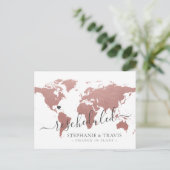 Carte Postale Faire-part Changement de plans Mariage de destination reporté (Debout devant)