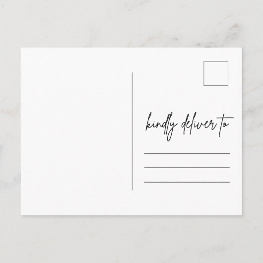 Carte Postale Faire-part Changement de plans Mariage Enregistrer la date (Dos)