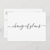 Carte Postale Faire-part Changement de plans | Mariage reporté (Devant / Derrière)