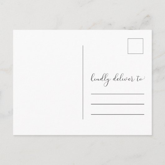 Carte Postale Faire-part Changement de plans Report de mariage (Dos)