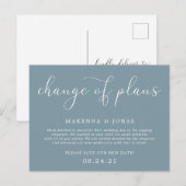 Carte Postale Faire-part Changement de plans Report du mariage (Devant / Derrière)