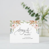 Carte Postale Faire-part Changement de programme, mariage terreux et beige (Debout devant)