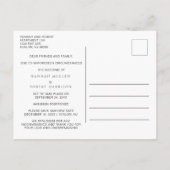 Carte Postale Faire-part Changement de report de mariage Date Rose noire (Dos)