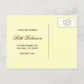 Carte Postale Faire-part Changement Rustique D'Adresse Mason Jar Sunflower  (Dos)