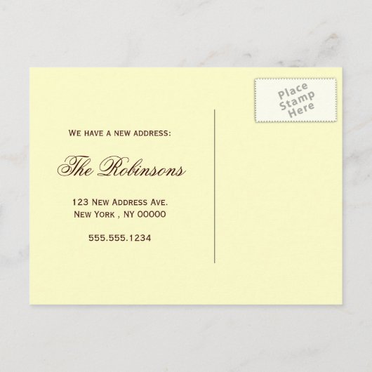 Carte Postale Faire-part Changement Rustique D'Adresse Mason Jar Tournesol (Dos)