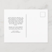 Carte Postale Faire-part Changement Simple de Date de Mariage (Dos)