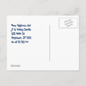 Carte Postale Faire-part Changer d'adresse drôle avec le château (Dos)