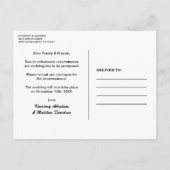 Carte Postale Faire-part Changer la date Destination de plage tropicale (Dos)