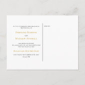 Carte Postale Faire-part Changer la date élégant or script noir (Dos)