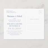 Carte Postale Faire-part Changer la date Funny Modern Destination Mariage (Dos)