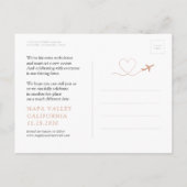 Carte Postale Faire-part Changer la date Mariage de destination Bronze Cuiv (Dos)